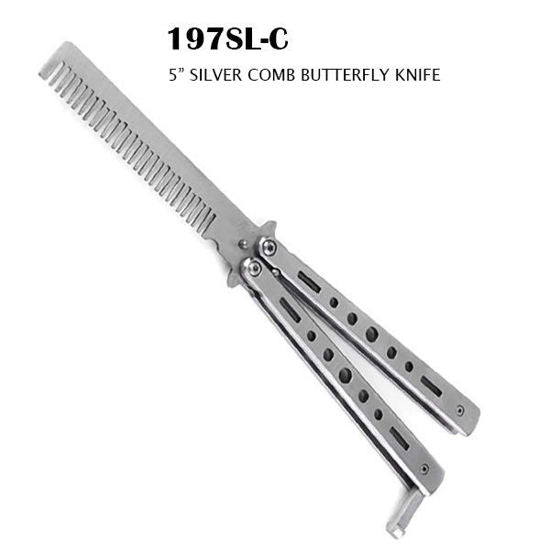 5”Closed Comb B.Fly silver
