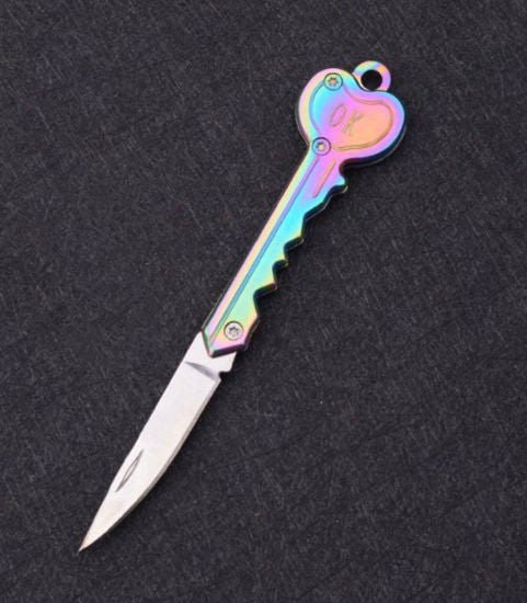 5"key knife rainbow color
