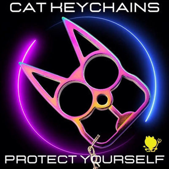 CAT KEYCHAIN rainbow