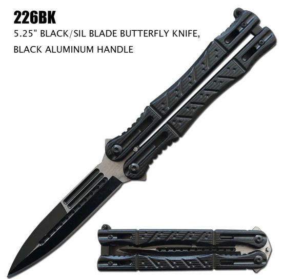 Black design Butterfly knife