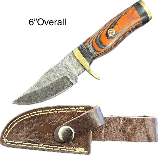 6"Overall Damascus steel knife
