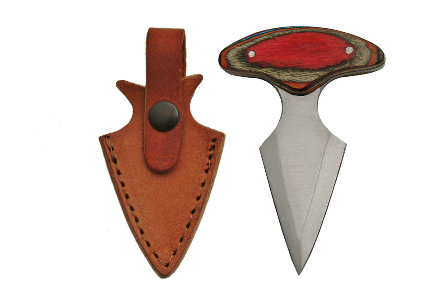 3.5" COLORWOOD TRIANGULAR PUSH DAGGER