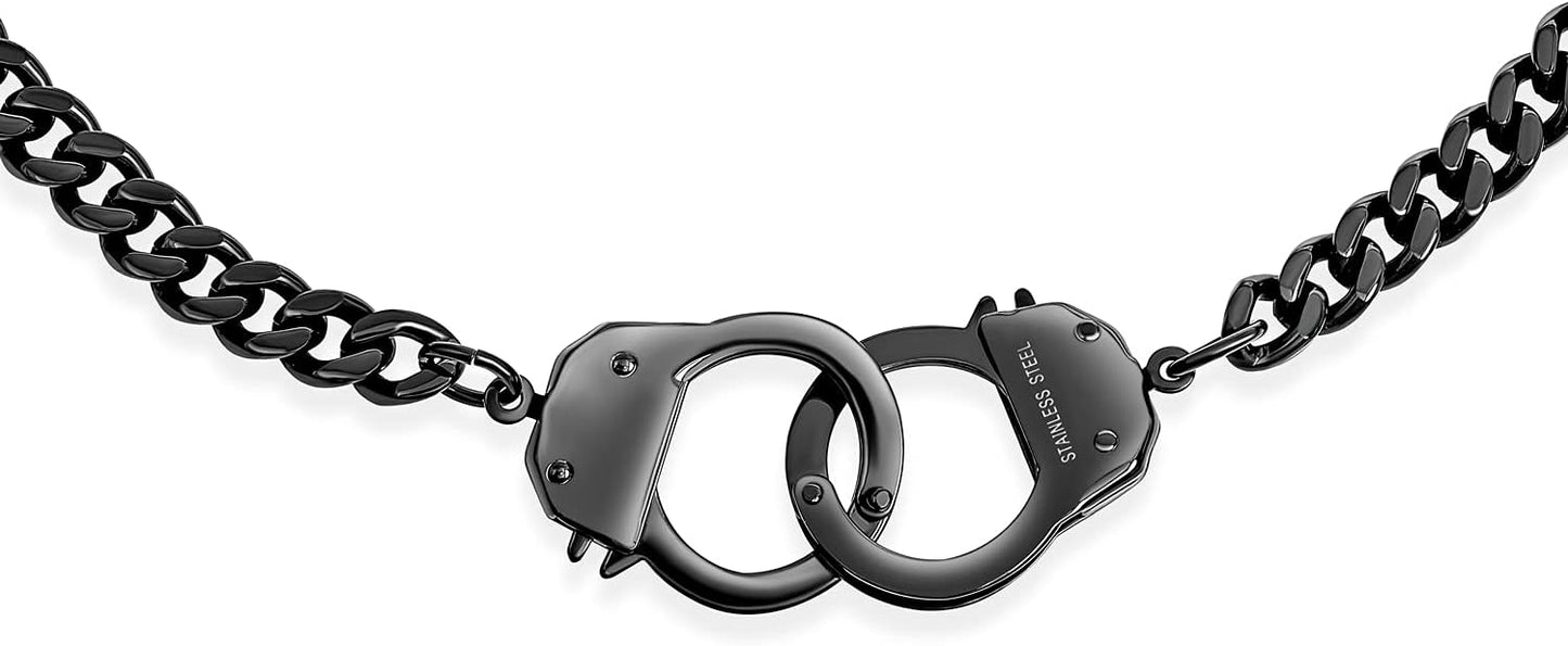 Stainless Steel Handcuffs bracelet 7mm x 8"