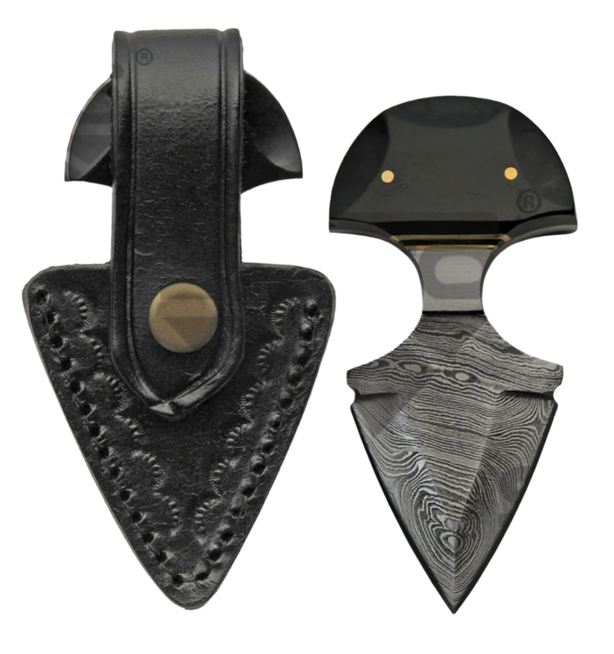 4.25" BLACK WIDOW PUSH DAGGER