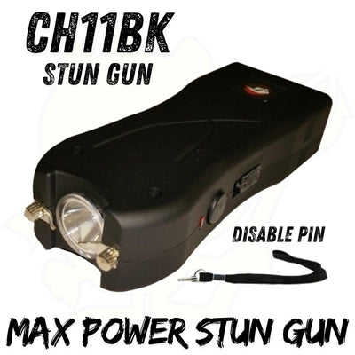 MAX POWER STUN GUN - BLACK