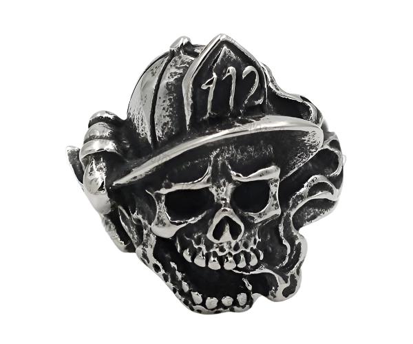 Fireman skull with smoke ring #11