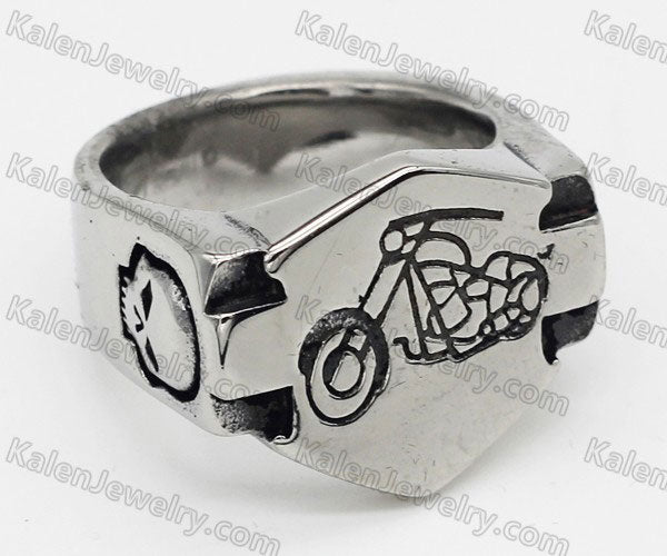 Motorcycle & HD LOGO with skulls ring #11