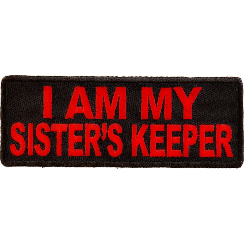 P#3129A- I am my sister's keeper-red - black border