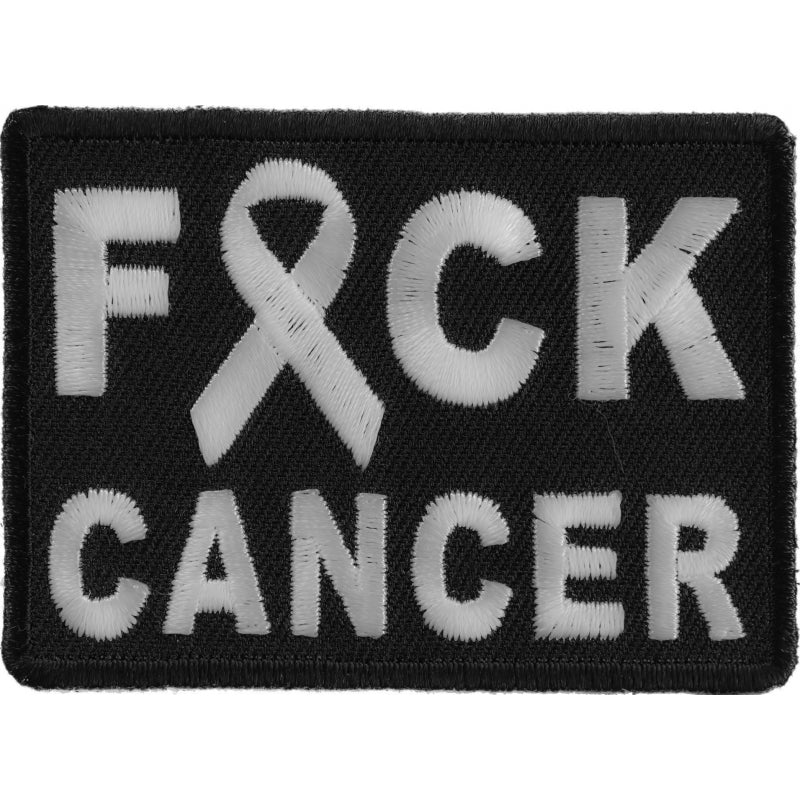 P#3131- FCK cancer - wht ribbon on patch