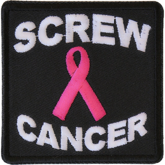 P#3153- screw cancer - pink ribbon