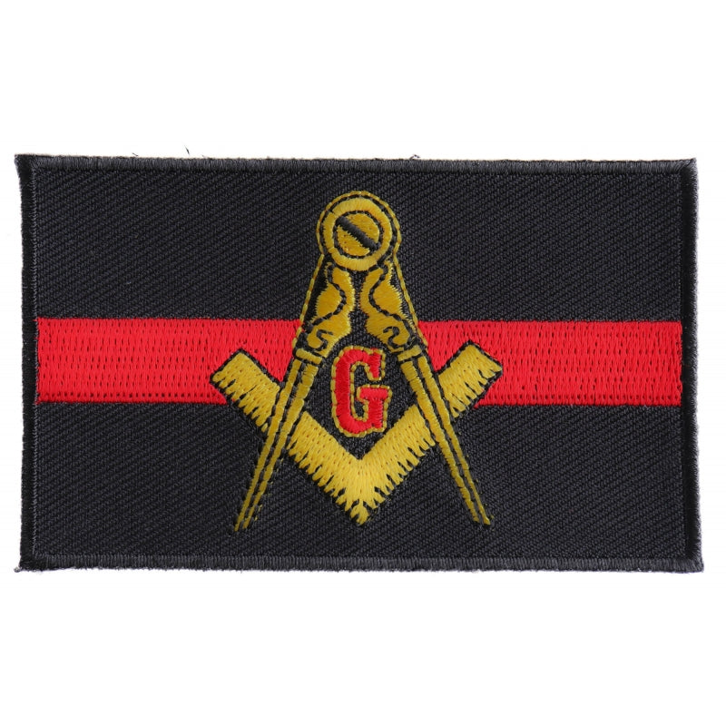 P#3169- "Mason flag Red line" - yellow symbol