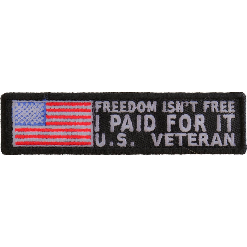 P#3183- Freedom isn't free I paid for it US veteran w/ flag