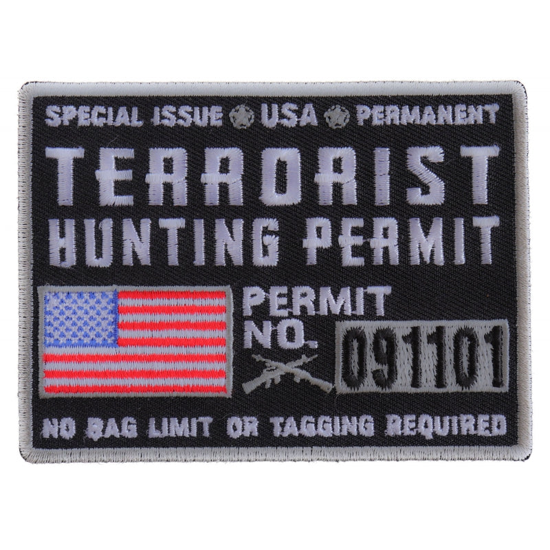 P#3189- Special issue, USA, permanent terrorist hunting permit permit number 091101 no bag, limit or tag in required