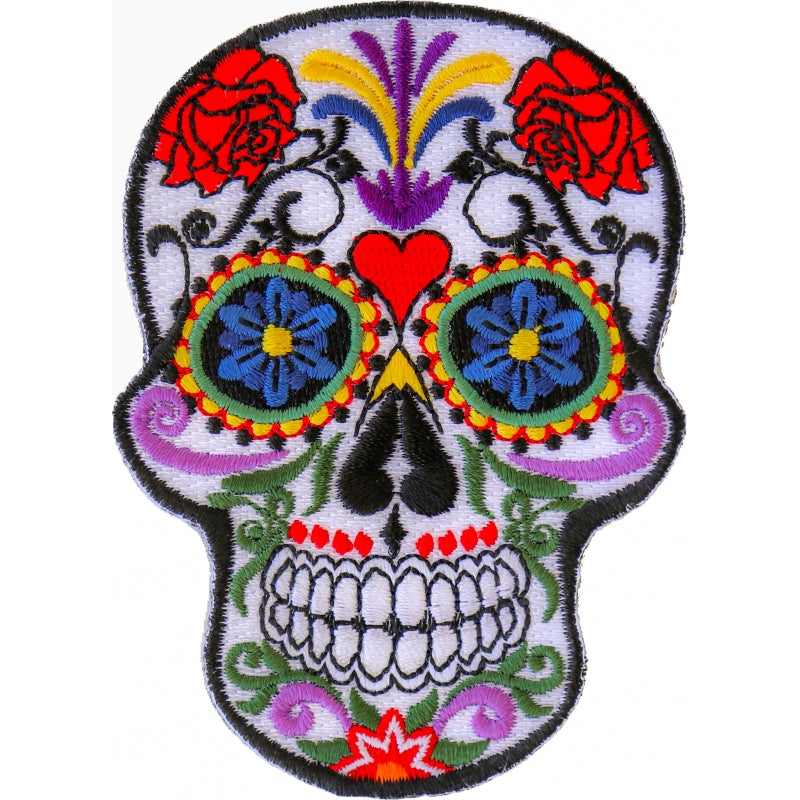 P#3202- White sugar skull with heart