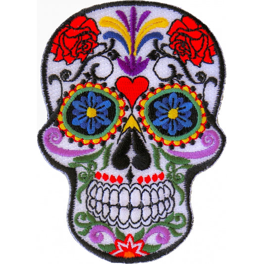 P#3202- White sugar skull with heart