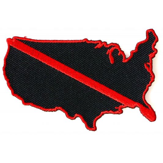 P#3214B- "USA MAP Red Line"