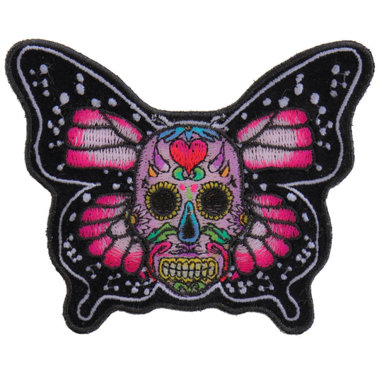 P#3229- Butterfly with pink sugar, skull and Center