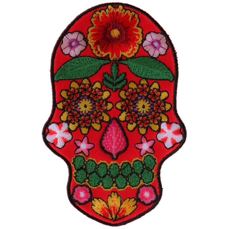 P#3255- Flower Skull- Red