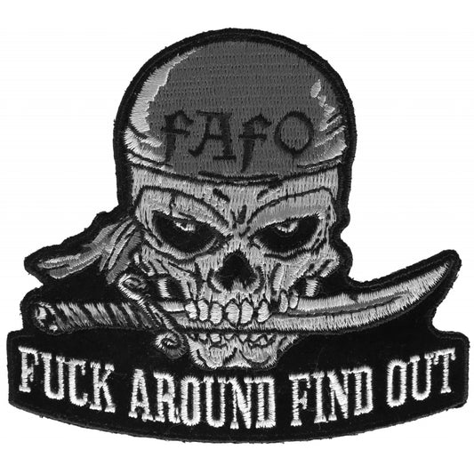 P#3300- FAFO fuck around find out skull with blade