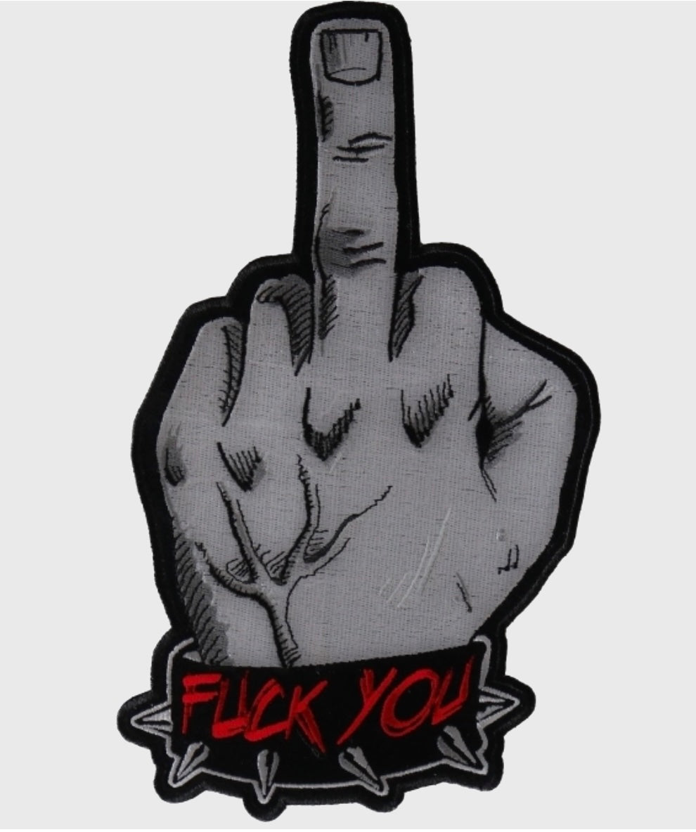 BP#043 - Fuck you Real Finger Back Patch