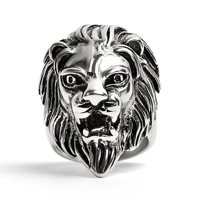 Roaring Lion Head Ring