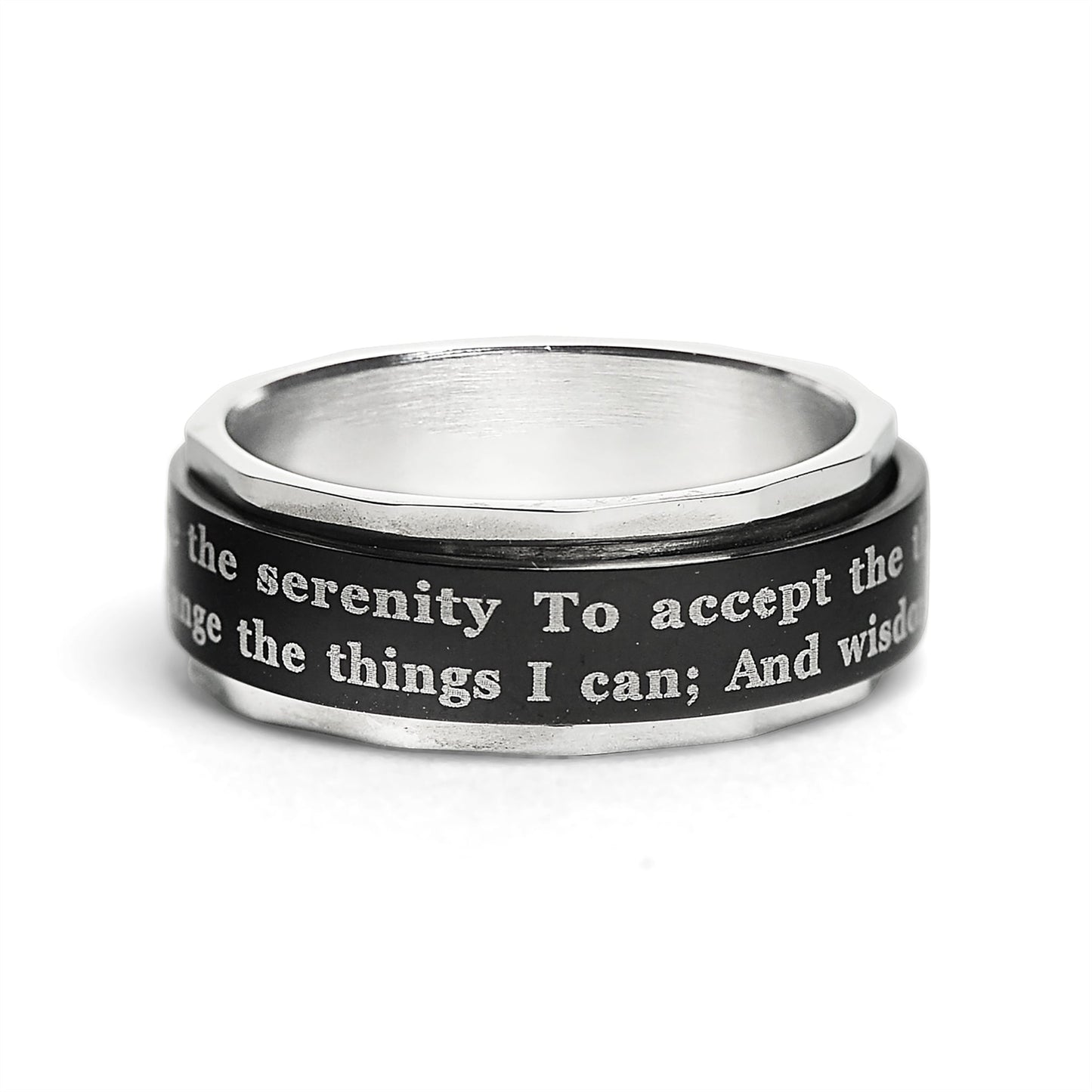 Serenity Prayer Spinner Center Ring