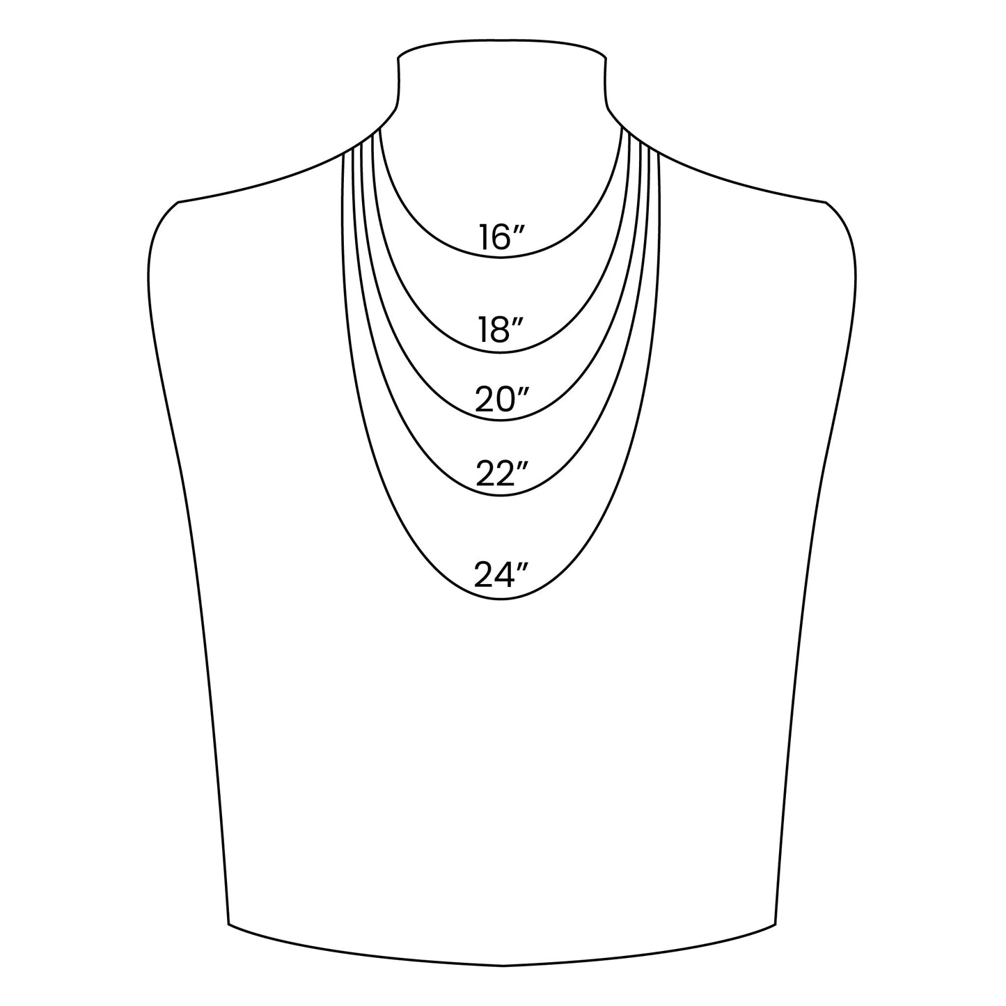 24" 4mm Blue Rope Chain Necklace