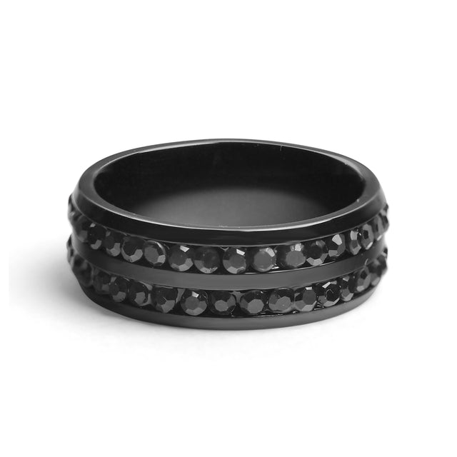 black CZ stones Ring