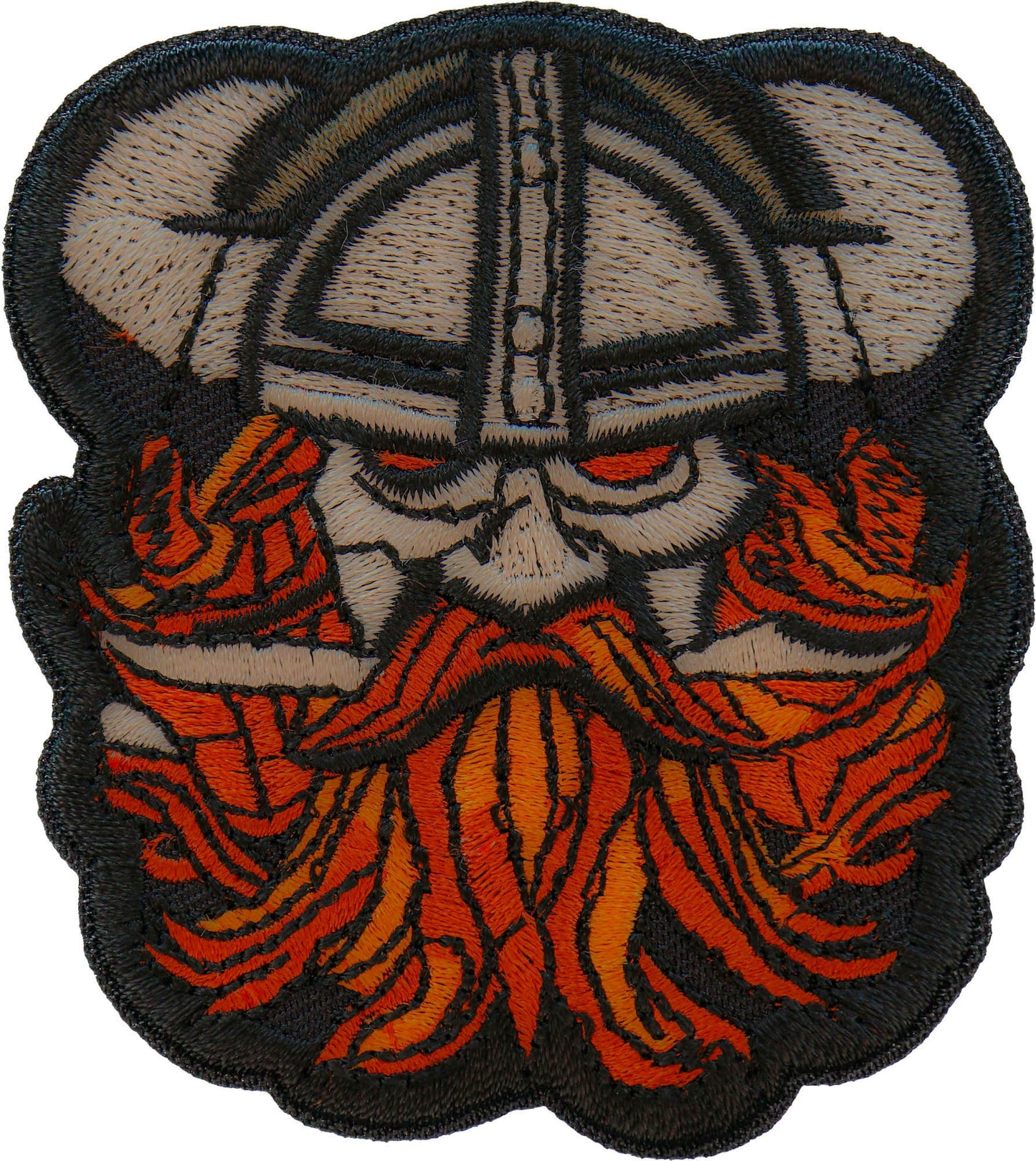 P#3039A Beard Viking Head Patch