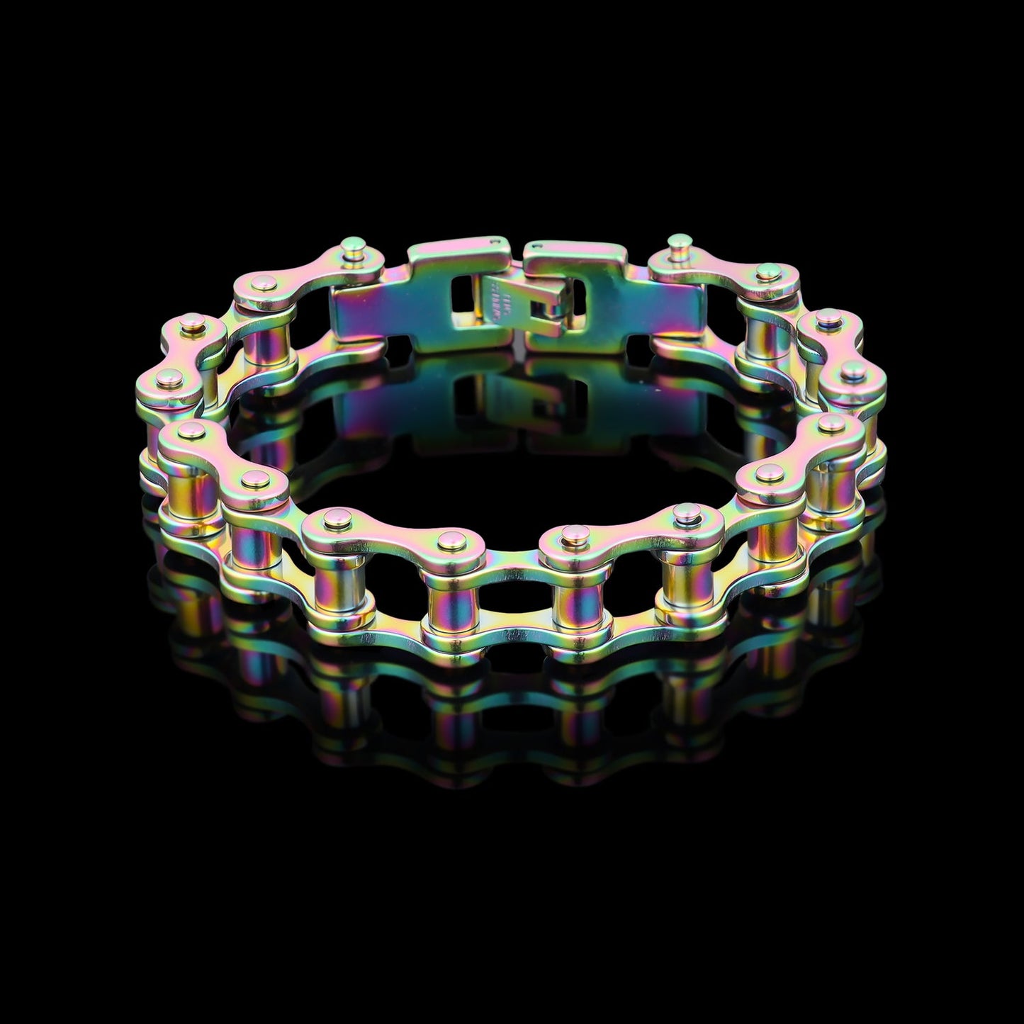 Rainbow Bike chain bracelet