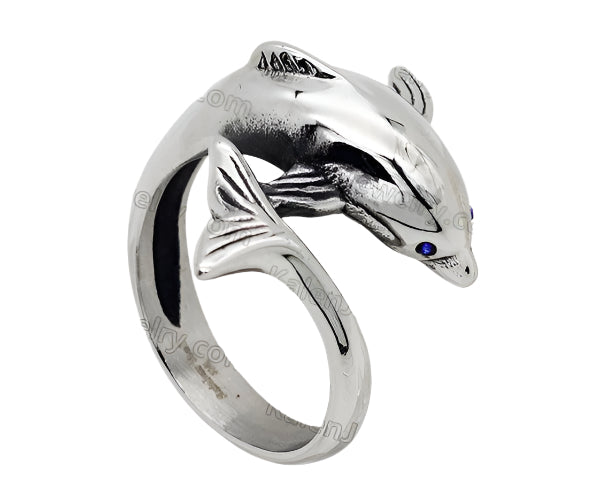 Dolphin wrap ring #10