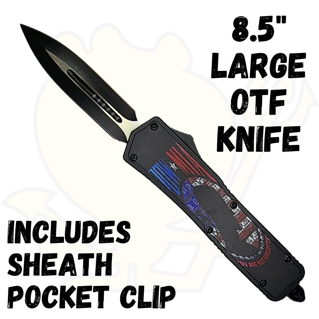 POW MIA OTF Knife Large 8.5"