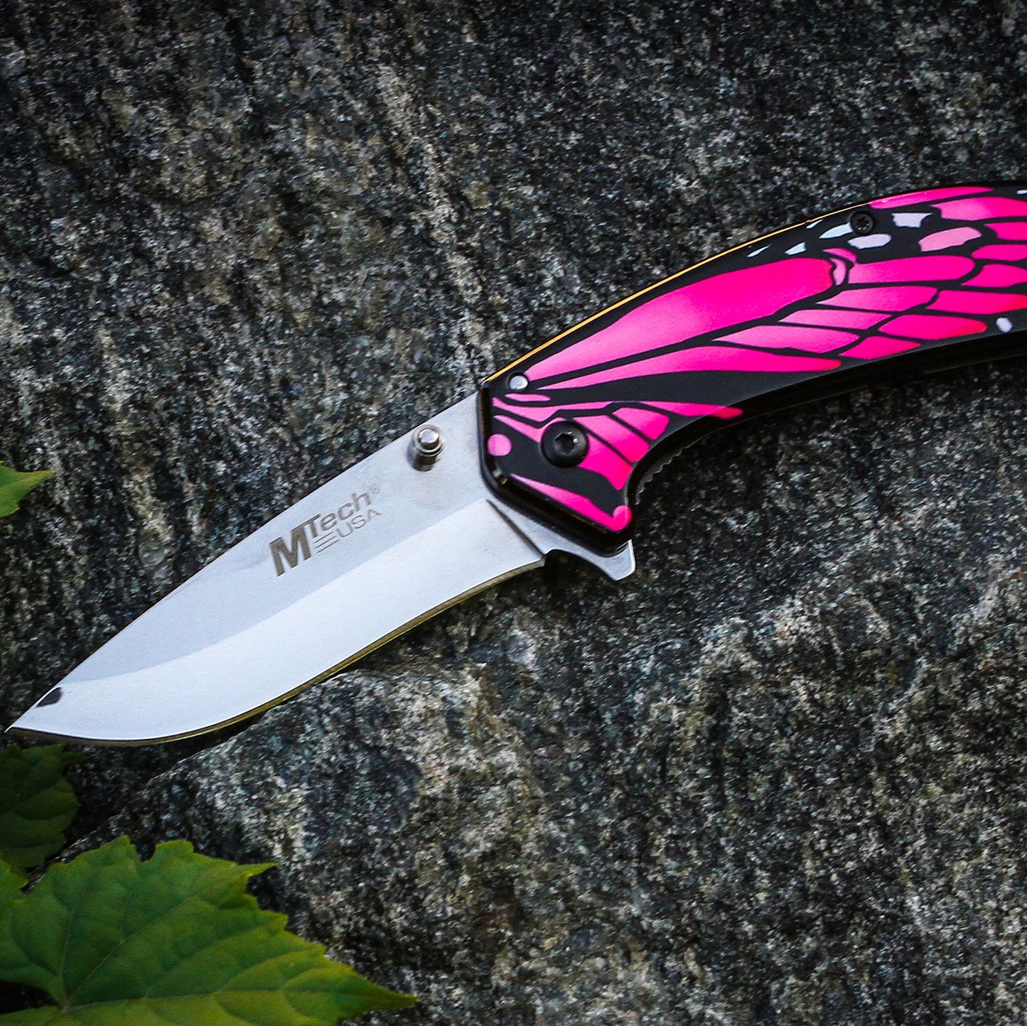 MTech USA - Spring Assisted Knife Pink