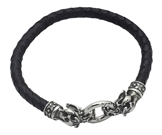 leather fire ring bracelet