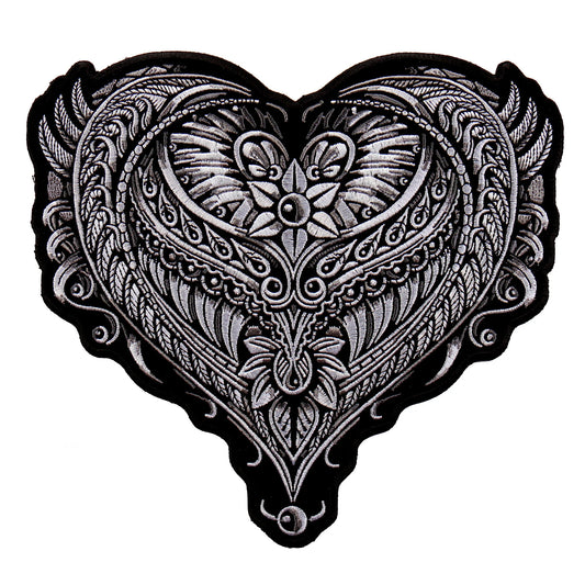 ornate heart back patch