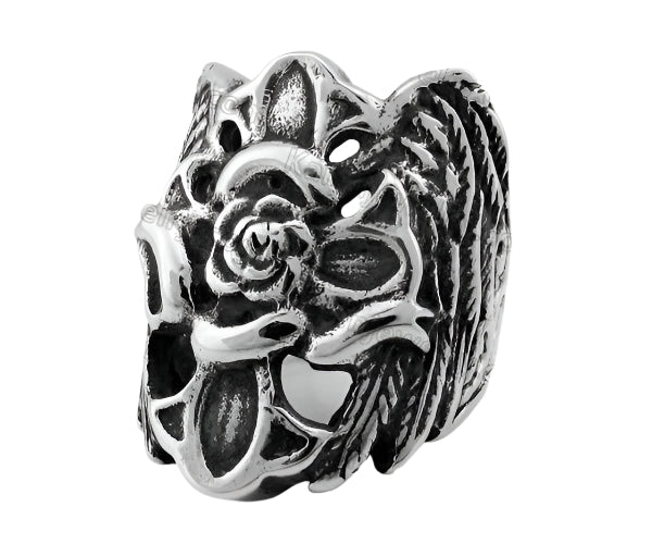 Rose and cross ring #8