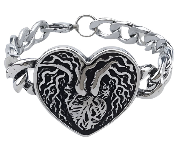 Heart tree bracelet