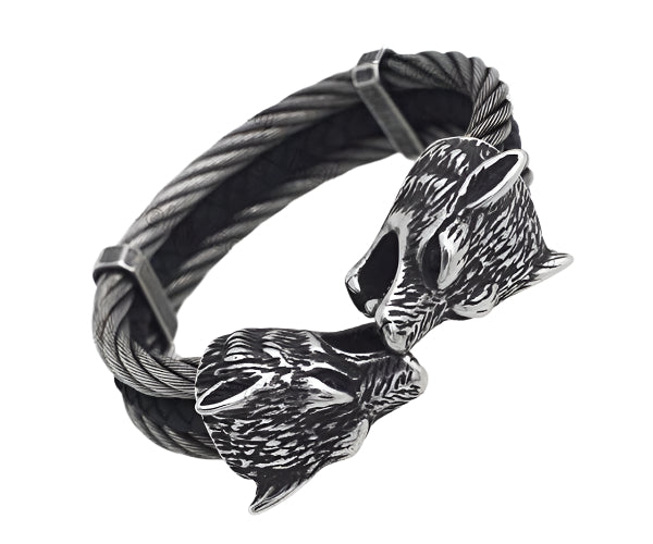 Wolf heads triple spring