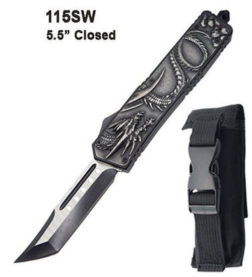 5.5” closed 9” overall OTF Knife