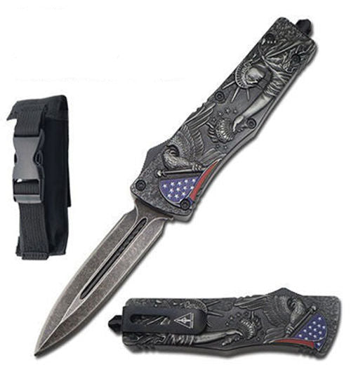 9"overall otf with liberty w/clip