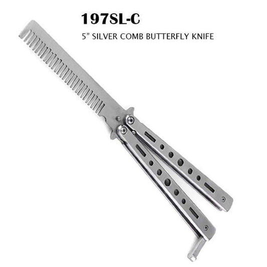 5”Closed Comb B.Fly silver