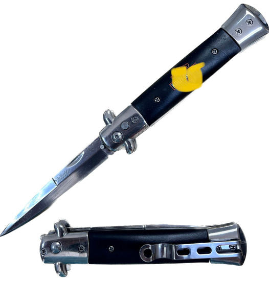 Harley Logo Auto Knife - Black Milano style