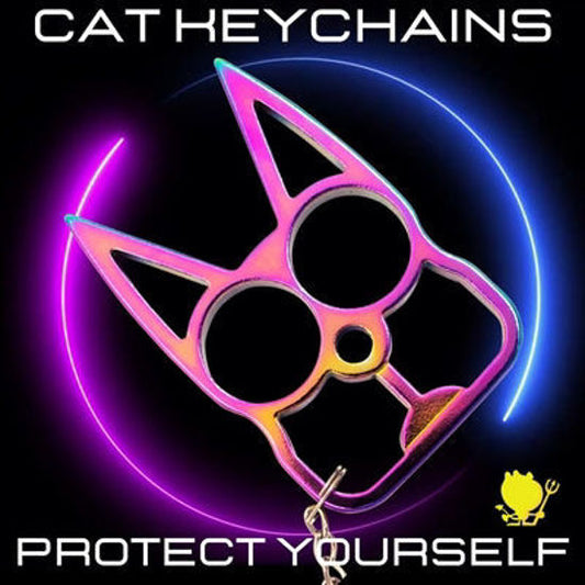 CAT KEYCHAIN rainbow