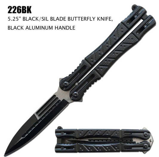 Black design Butterfly knife