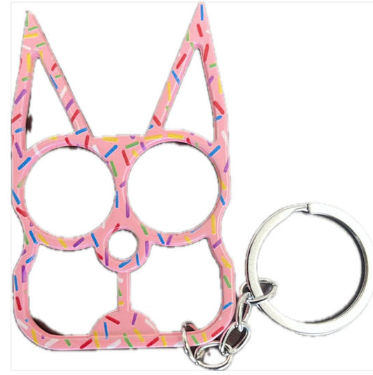 cat keychain pink sprinkles