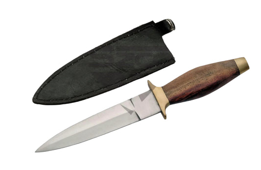 7" BOOT KNIFE WOOD HANDLE