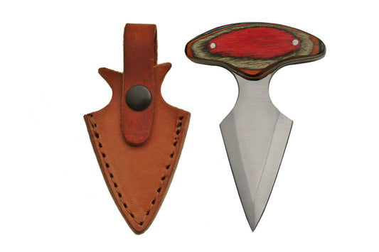 3.5" COLORWOOD TRIANGULAR PUSH DAGGER
