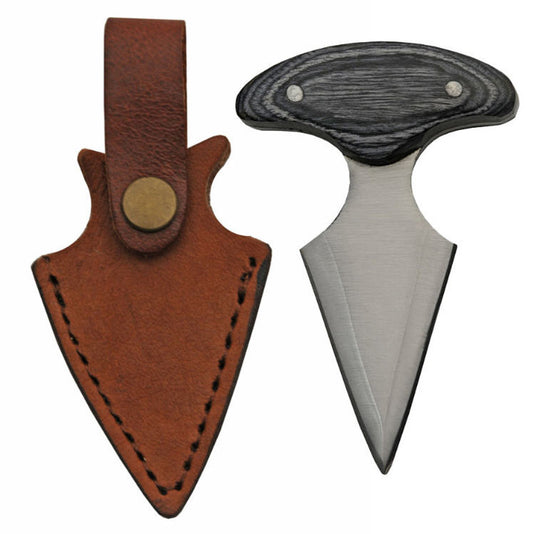3.5" BLACK TRIANGULAR PUSH DAGGER