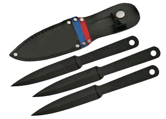 7" 3 PC BLACK THROWING SET