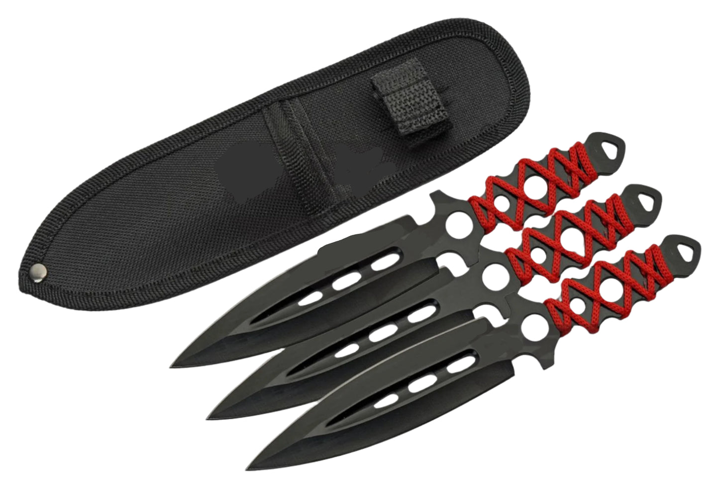 3PC 7.5" RED THROWING SET